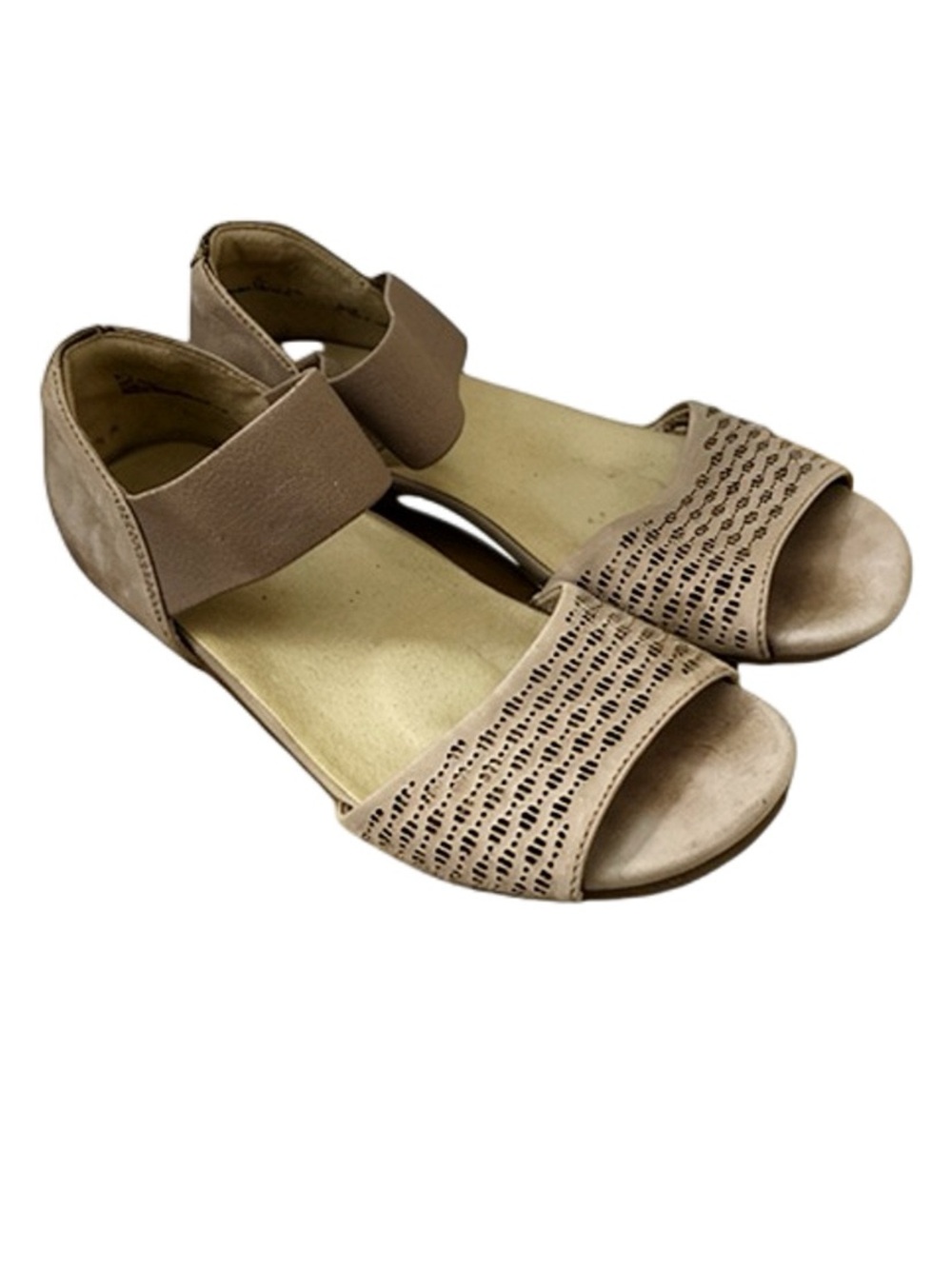 Earth beige suede sandals